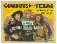 6d019 COWBOYS FROM TEXAS TC '39 Bob Livingston, Ray Hatton & Renaldo are The Three Mesquiteers!