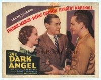 6d021 DARK ANGEL TC '35 close up of Herbert Marshall between Fredric March & pretty Merle Oberon!