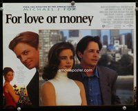 6d310 FOR LOVE OR MONEY LC '93 close up of Michael J. Fox & pretty Gabrielle Anwar!