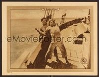 6d334 GODLESS MEN LC '20 close up of Russell Simpson & man fighting on the deck of a ship!
