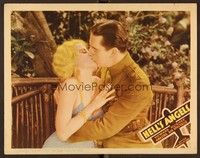 6d355 HELL'S ANGELS LC R37 sexiest barely-dressed Jean Harlow kissing James Hall, Howard Hughes