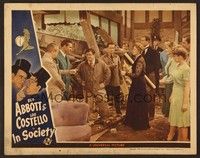 6d377 IN SOCIETY LC '44 Bud Abbott & Lou Costello crash truck into fancy party!