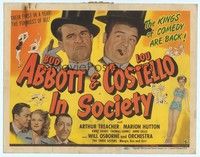 6d041 IN SOCIETY TC '44 Bud Abbott & Lou Costello, Arthur Treacher, sexy Marion Hutton!