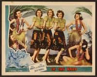 6d380 IN THE NAVY LC '41 close up of the Andrews Sisters in floral skirts singing for sexy girls!