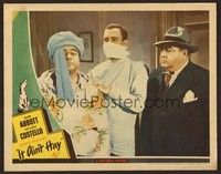 6d390 IT AIN'T HAY LC '43 Eugene Pallette watches doctor Bud Abbott & swami Lou Costello!