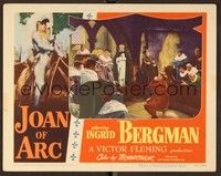 6d397 JOAN OF ARC LC #7 '48 c/u of Ingrid Bergman interrogated by Sullivan, Kellaway and others!