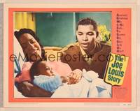6d399 JOE LOUIS STORY LC #3 '53 boxer Coley Wallace is thrilled to see his wife and his baby!