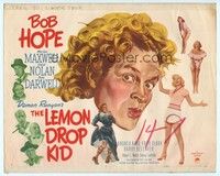 6d048 LEMON DROP KID TC '51 wacky artwork of Bob Hope in drag, sexy Marilyn Maxwell!