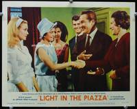 6d420 LIGHT IN THE PIAZZA LC #8 '61 De Havilland & Mimieux meet Rossano Brazzi's wife & family!