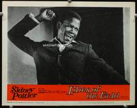 6d422 LILIES OF THE FIELD LC #4 '63 great close up of Sidney Poitier as the fantastic Homer!