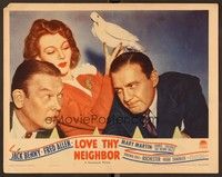 6d435 LOVE THY NEIGHBOR LC '40 Mary Martin between Jack Benny fighting with Fred Allen!