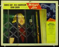6d459 MIDNIGHT LACE LC #8 '60 close up of terrified screaming Doris Day in elevator!