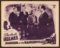 6d473 MURDER AT THE BASKERVILLES LC '41 Arthur Wontner as Sherlock Holmes, Ian Fleming as Watson!