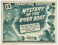 6d058 MYSTERY OF THE RIVER BOAT TC '44 Robert Lowery, Lyle Talbot, The Fatal Plunge!