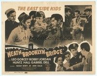 6d005 'NEATH BROOKLYN BRIDGE TC R49 Leo Gorcey, Huntz Hall & The East Side Kids in New York City!