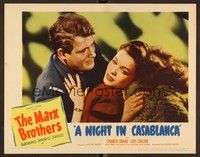 6d488 NIGHT IN CASABLANCA LC '46 romantic close up of Charles Drake & pretty Lois Collier!