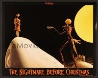 6d491 NIGHTMARE BEFORE CHRISTMAS LC '93 Tim Burton, great image of Jack singing to Sally on hill!