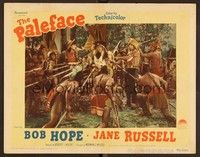 6d502 PALEFACE LC #7 '48 Bob Hope & sexy Jane Russell surrounded by Native Americans with spears!