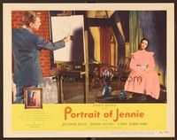 6d513 PORTRAIT OF JENNIE LC #7 '49 Joseph Cotten paints beautiful ghost Jennifer Jones' portrait!