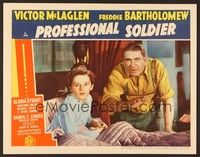 6d519 PROFESSIONAL SOLDIER LC '36 close up of Victor McLaglen & young Freddie Bartholomew in bed!