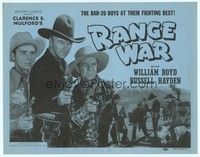 6d062 RANGE WAR TC R47 William Boyd as Hopalong Cassidy stands with gun drawn!