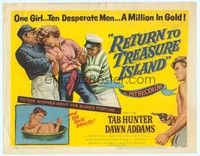 6d066 RETURN TO TREASURE ISLAND TC '54 Tab Hunter & desperate men with sexy Dawn Addams!
