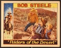 6d528 RIDERS OF THE DESERT LC '32 Bob Steele pulls Mexican guy away from Gertrude Messenger!