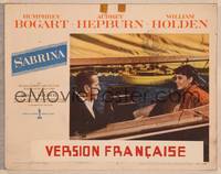 6d536 SABRINA LC #2 '54 Billy Wilder, Humphrey Bogart in sailboat with Audrey Hepburn!