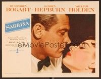 6d537 SABRINA LC #8 '54 best romantic close up of William Holden about to kiss Audrey Hepburn!