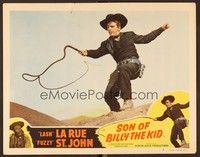 6d567 SON OF BILLY THE KID LC #5 '49 close up of Lash La Rue swinging his trademark whip!