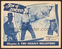 6d569 SON OF ZORRO chapter 2 LC '47 Republic serial, wacky close up of cowboys with guns drawn!