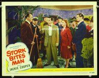 6d576 STORK BITES MAN LC #3 '47 crowd watches Jackie Cooper point an accusing finger at Emory Parnell!