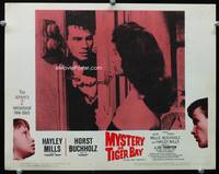 6d618 TIGER BAY LC #1 R61 Horst Buchholz asks Yvonne Mitchell to let him in, Mystery at Tiger Bay!