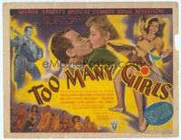 6d096 TOO MANY GIRLS TC '40 Lucy Ball kissing Richard Carlson, Desi Arnaz, dancing Ann Miller!