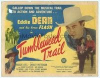 6d099 TUMBLEWEED TRAIL TC '46 singing cowboy Eddie Dean gallops down the musical trail!