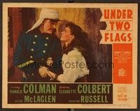6d638 UNDER TWO FLAGS LC '36 close up of Legionnaire Ronald Colman & pretty Claudette Colbert!