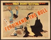 6d655 WALT DISNEY FESTIVAL OF HITS LC '40 wonderful cartoon art of matador & Ferdinand the Bull!