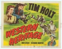 6d109 WESTERN HERITAGE TC '48 artwork of Tim Holt with two smoking guns + beating up bad guys!