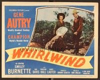 6d658 WHIRLWIND LC #7 '51 Gail Davis stands by Gene Autry holding gun on bad guy on ground!