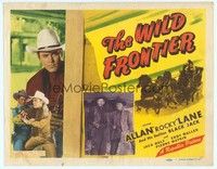 6d111 WILD FRONTIER TC '47 great image of cowboy Allan Rocky Lane crouching behind door with gun!