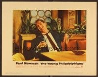 6d666 YOUNG PHILADELPHIANS LC #2 '59 c/u of rich lawyer Paul Newman laughing with drink in hand!