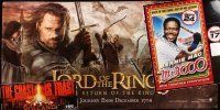 6e018 LOT OF 3 VINYL BANNERS lot '97-'04 Lord of the Rings: Return of the King, Mr. 3000, Volcano