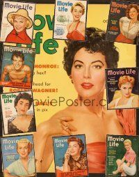 6e029 LOT OF 10 MOVIE LIFE MAGAZINES lot '53 Ava Gardner, Liz Taylor, Lana Turner + more!