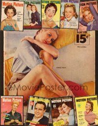 6e030 LOT OF 10 MOTION PICTURE MAGAZINES lot '55-'56 Marlon Brando, Liz Taylor, Grace Kelly + more!