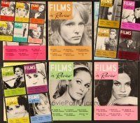 6e031 LOT OF 20 FILMS IN REVIEW MAGAZINES lot '66-'67 top stars & films of those years & previous!