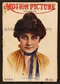 6e050 MOTION PICTURE magazine April 1915 portrait of film star actress Ruth Stonehouse!