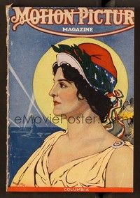 6e055 MOTION PICTURE magazine October 1915 artwork portrait of Lady Columbia Papini!
