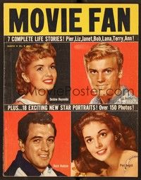 6e113 MOVIE FAN magazine March 1955 Debbie Reynolds, Rock Hudson, Pier Angeli & Tab Hunter!