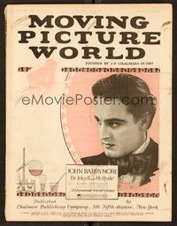 6e036 MOVING PICTURE WORLD exhibitor magazine April 24 1920 Barrymore from Jekyll & Hyde on cover!