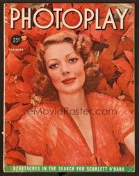 6e081 PHOTOPLAY magazine December 1937 portrait of pretty Loretta Young by George Hurrell!